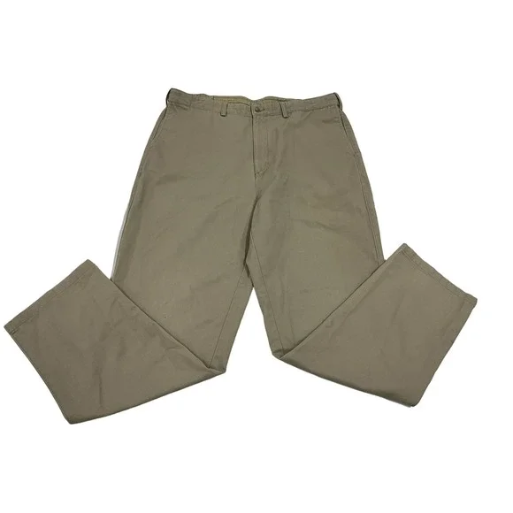 Men's Khaki Cabela's Outfitter Series Pants Adjustable Waist Flat Front 40 X 34 - Picture 1 of 12